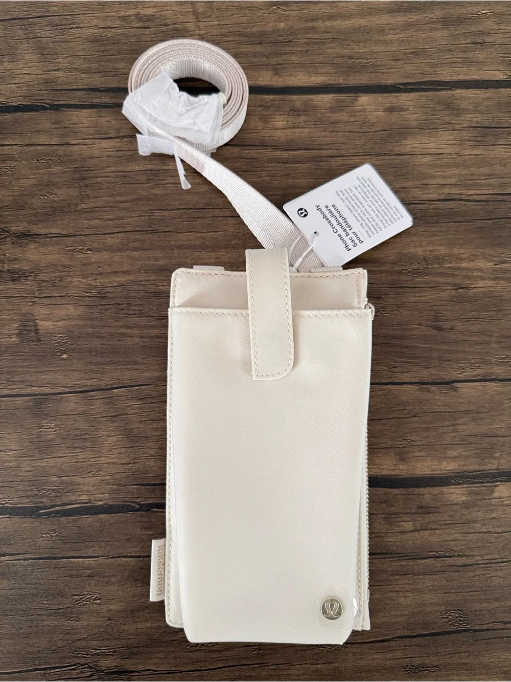 Lululemon Cream Crossbody Phone Pouch
